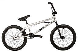 Велосипед NOVATRACK 20" BMX PSYCHO серебристый, сталь , гироротор, рама 10"
